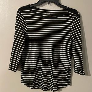 Black and White Striped Shirt